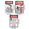 3pcs - Warning Shot - Warning Vintage Metal  Signs(8*12Inch) 