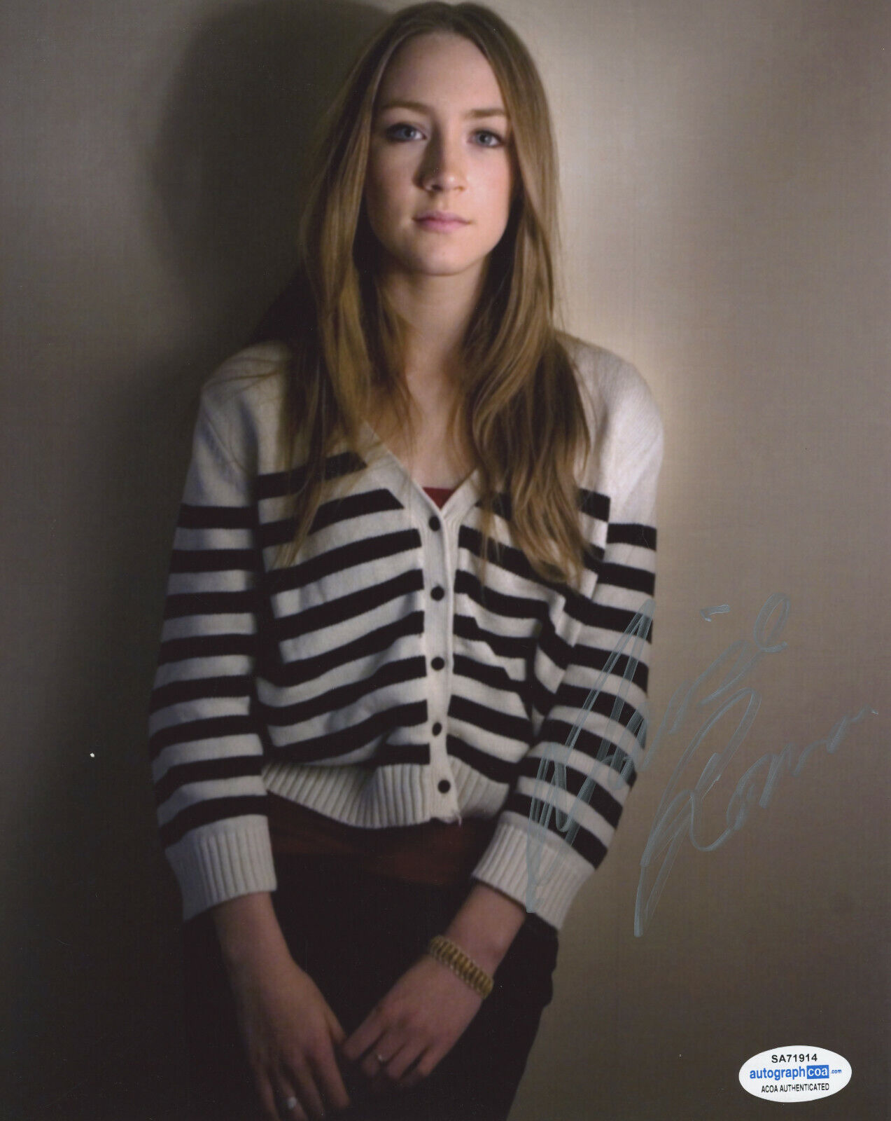 SAOIRSE RONAN SIGNED 8x10 Photo Poster painting #2 HANNA THE LOVELY BONES ACOA COA EXACT PROOF!