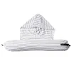 Stuffable Neck Pillow Hooded Neck Pillow for Airplane Long Flight (Light Grey)