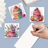 6Pcs fleur g&acirc;teau-bricolage carte de voeux
