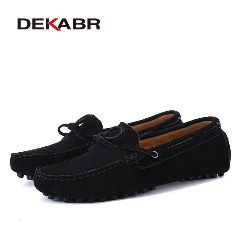 DEKABR Brand Big Size Cow Suede Leather Men Flats 2021 New Men Casual Shoes High Quality Men Loafers Moccasin Driving Shoes