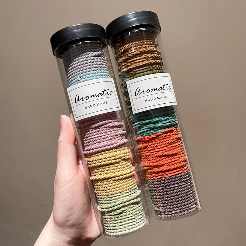 Canned Rubber Band Women’s Tie Head High Elastic Durable Hair Rope Tie Head New Rubber Band High Ponytail Hair Rope Hair Ring