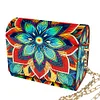 (US Local)DIY Mandala Diamond Art Wooden Coin Pouch with Chain 5D Diamond Painting Purse