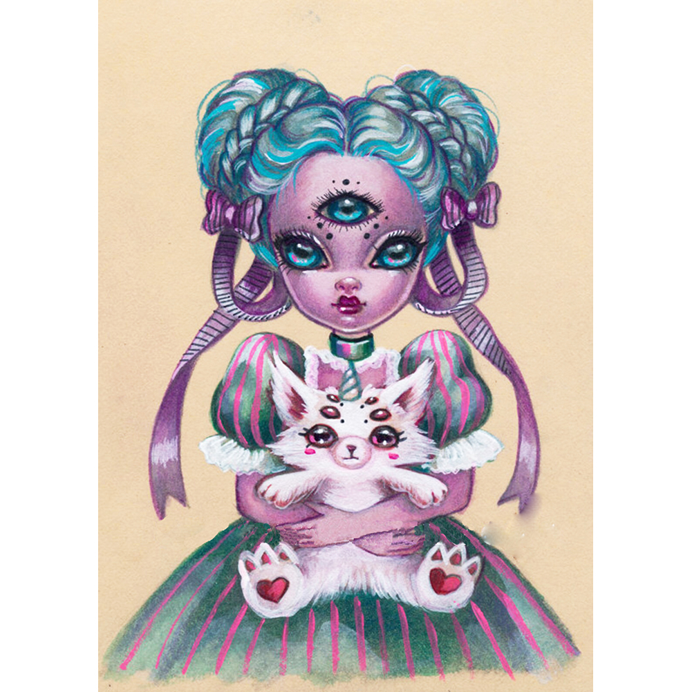 

Big Eyes Doll - Round Drill Diamond Painting - 30*40CM, 501 Original