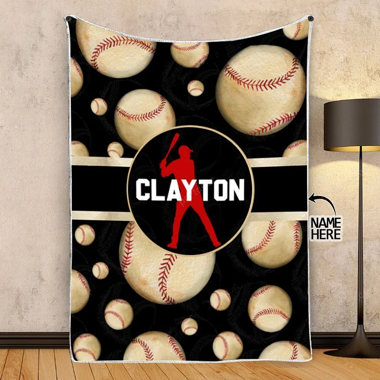 Personalized Baseball Blanket | BKKid651