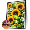Diamond Painting -DIY Full Round Drill Sunflower Frog