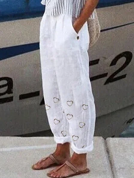 Cotton Casual summer beach floral Pants
