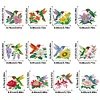 12pcs Hummingbird Double-Sided DIY Diamond Painting Keychain Kit