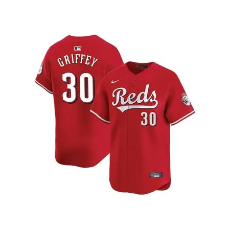 Men's Cincinnati Reds #30 Ken Griffey Jr.  Red Home Limited Player Jersey