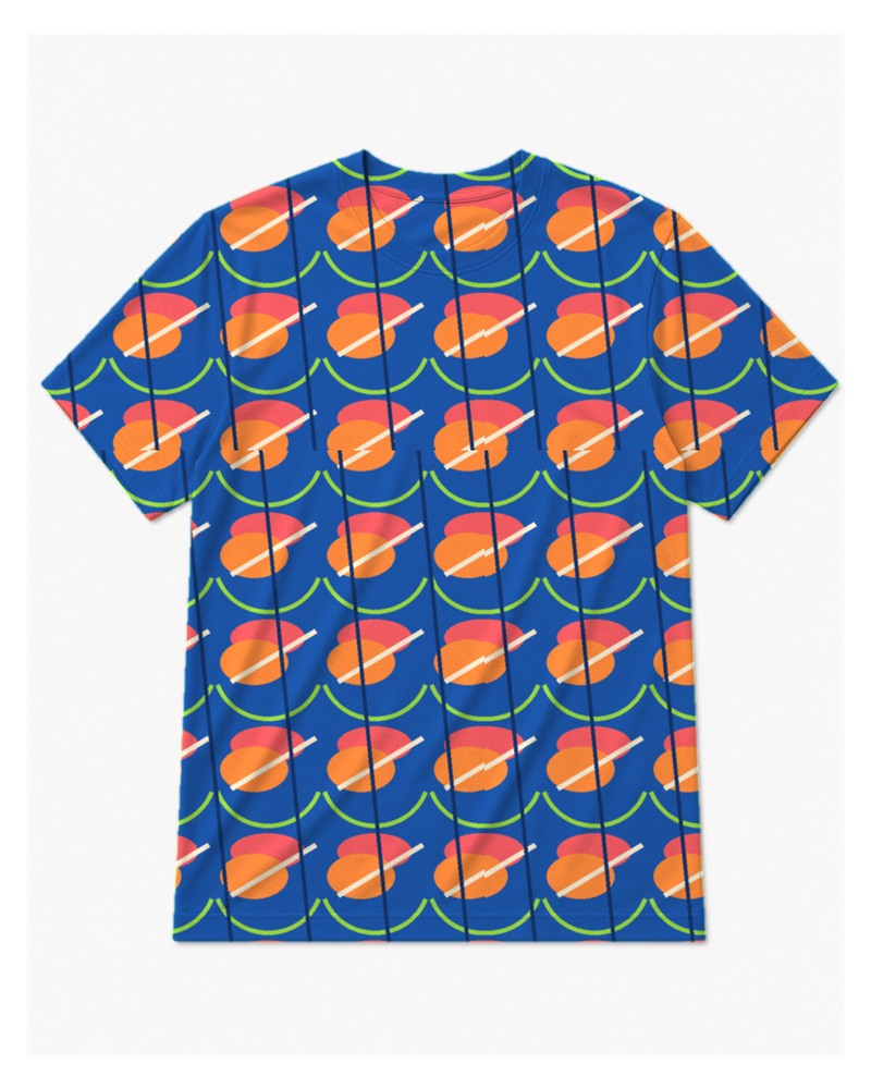 Big & Tall Electric Hibiscus Digital Print T-Shirt and Shorts Set