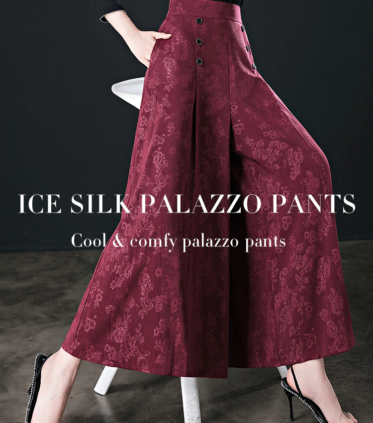 New Latest Designable Ice Silk Palazzo Pants Cool & Comfy Palazzo Pants