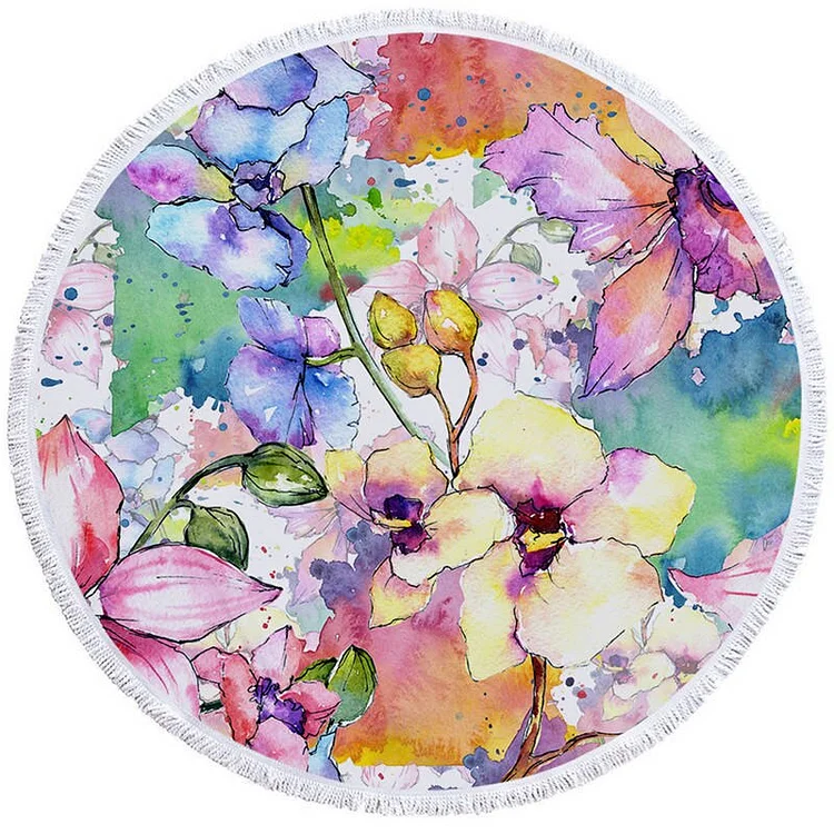 Flowers - Circle Tapestry - 1.5M
