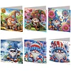 6PCS Diamond Painting Goblin Greeting Cards Postcards with Envelopes