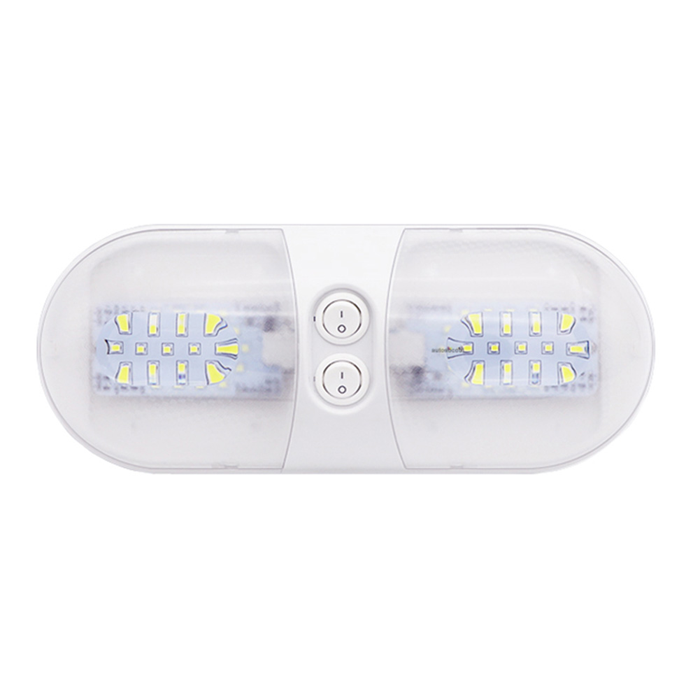 

12V Dome Light Ceiling Lamp Double Switch for RV Marine Boat Yacht Camper, 501 Original
