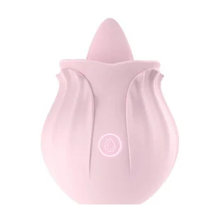 Rose Toy With Tongue  Rose Sucking Vibrator For Women Clit Sucker Vaginal Stimulate Nipple Masturbator