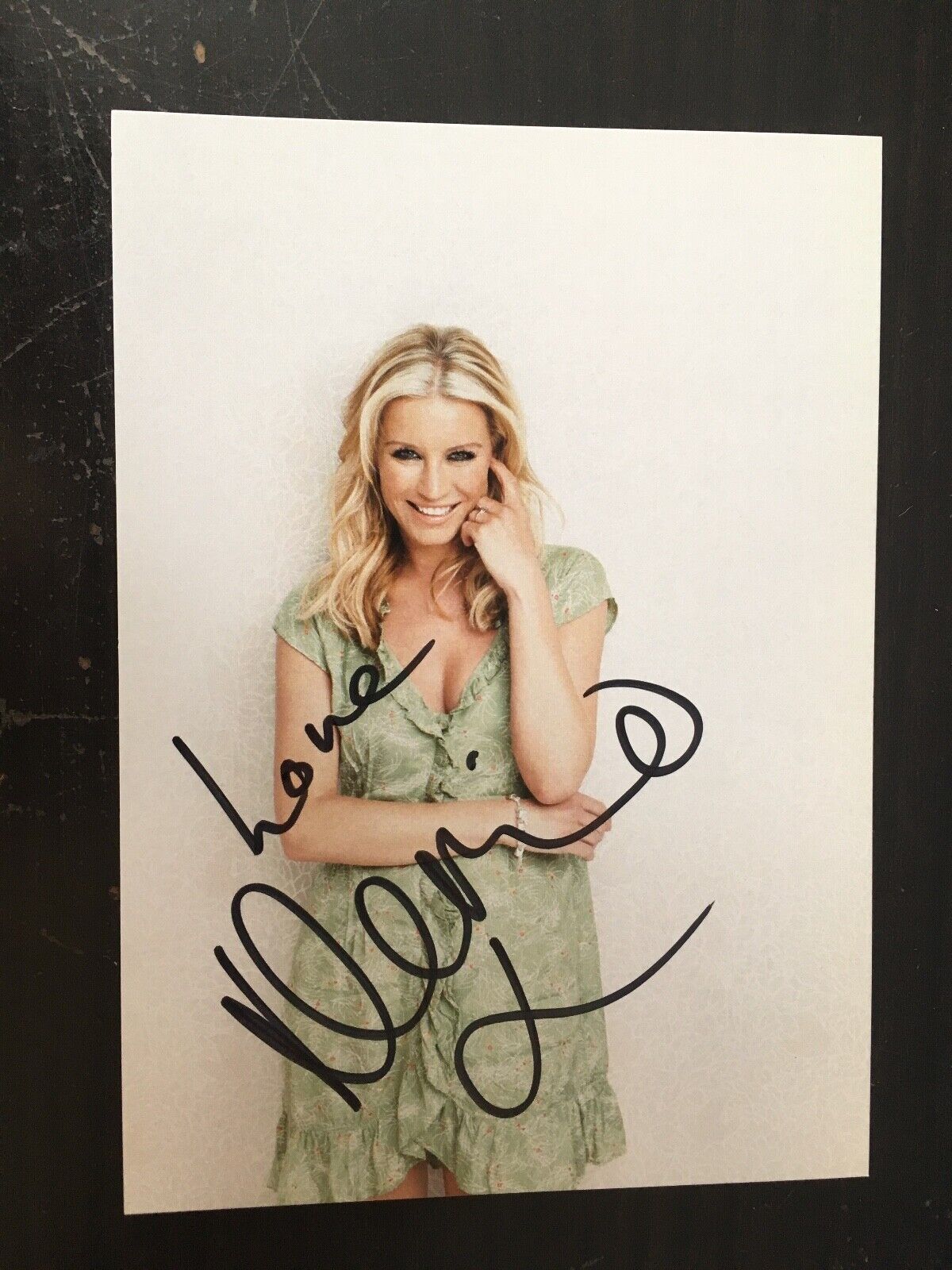 DENISE VAN OUTEN - POPULAR BRITISH ACTRESS - EXCELLENT SIGNED Photo Poster paintingGRAPH