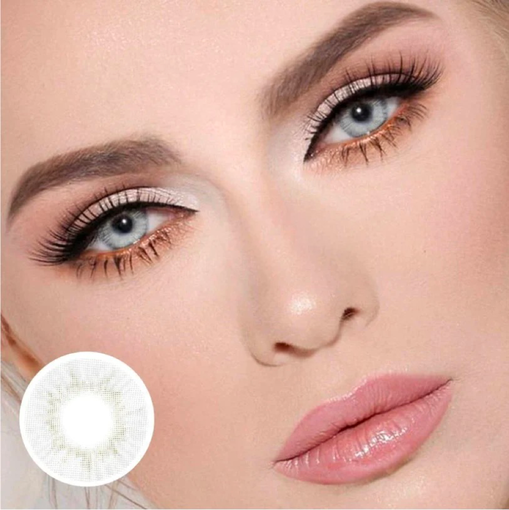 Cherry Ice Grey Natural Contact Lenses Daily Wearing Comfortably 14.2mm