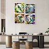 Combo Kit（4PCS)-Diamond Painting-DIY DIY Full Round Drill Hummingbird Stain Glass (30*30CM)