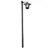 1.5m 2 in 1 Solar Lamp Post Light Decorative Floor Lamp for Front and Back Doors