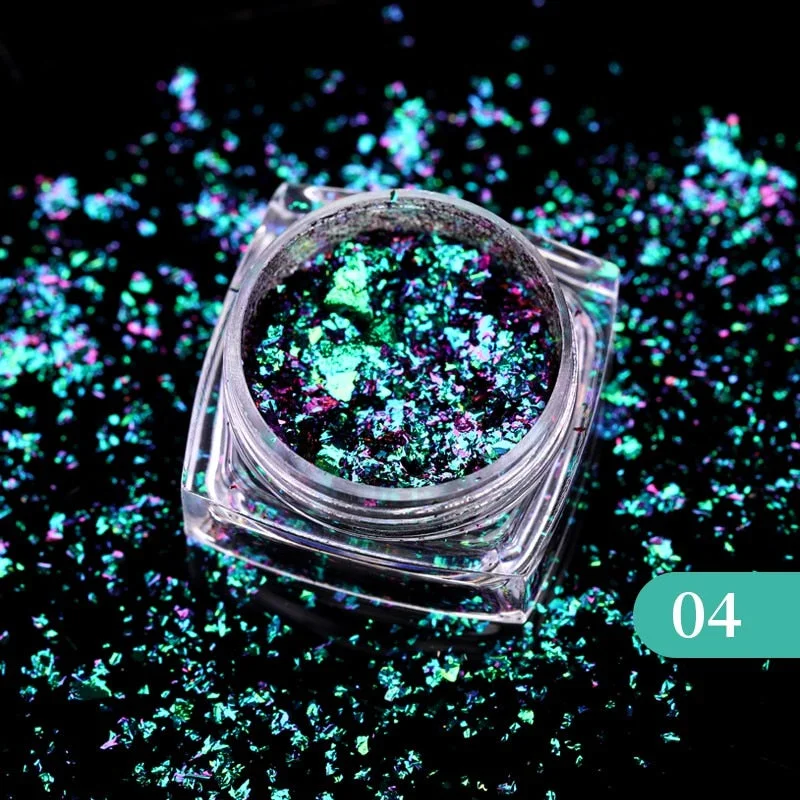 1 Box Sparkly Shinning Nail Sequins Glitter Orange iridescent Powder Flakies Paillette DIY Nail Art Decoration-Nail Inspo