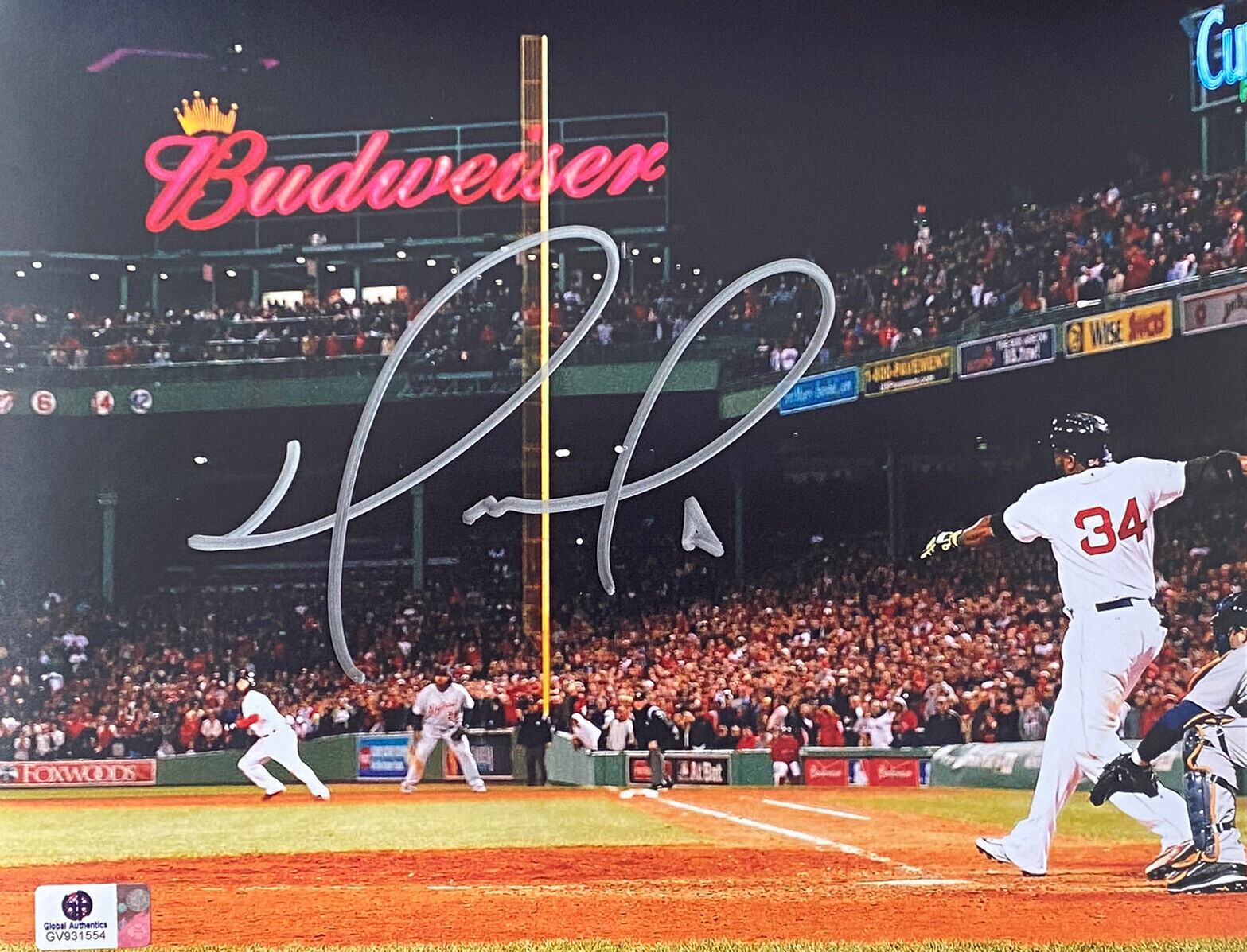 DAVID ORTIZ BOSTON RED SOX AUTOGRAPHED SIGNED 8X10 Photo Poster painting -- COA