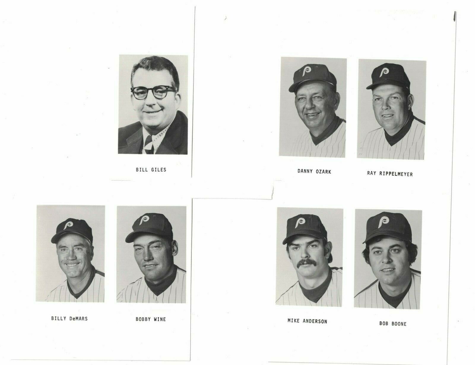 1970's Philadelphia Phillies Composite Team Issued Photo Poster painting CUT Please Read RH