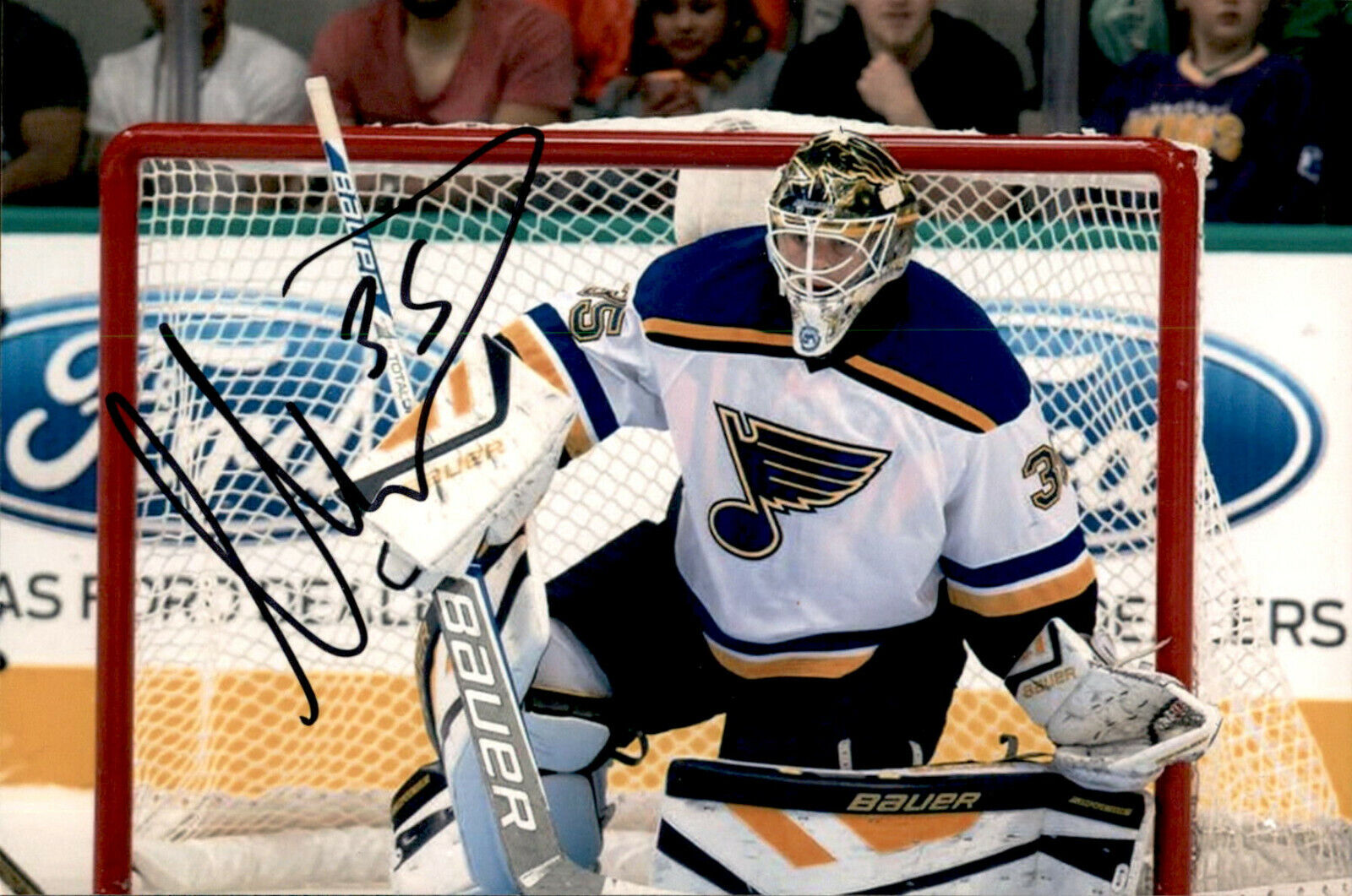 Niklas Lundstrom SIGNED 4x6 Photo Poster painting TEAM SWEDEN / ST LOUIS BLUES