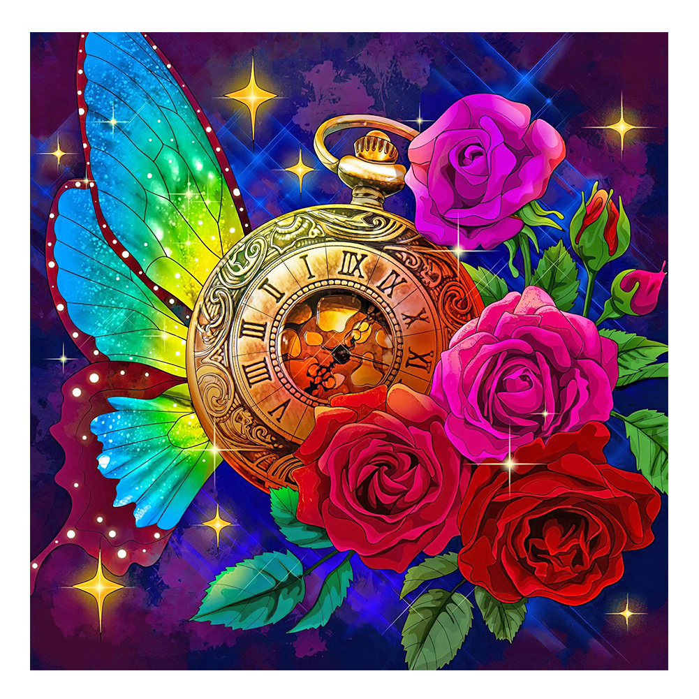 

30*30CM - Round Drill Diamond Painting - Rose, 501 Original