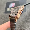 Cartier Santos Large Skeleton WHSA0018 Rose Gold Hand Wind leather strap 40mm Super Clone