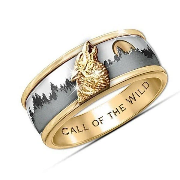 FREE Today: "Call to the Wild" Wolf Ring