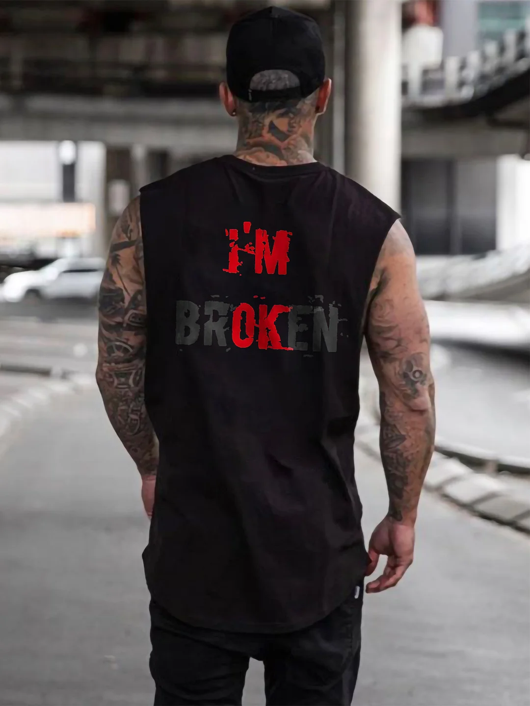 I'm Broken Printed Men's Vest