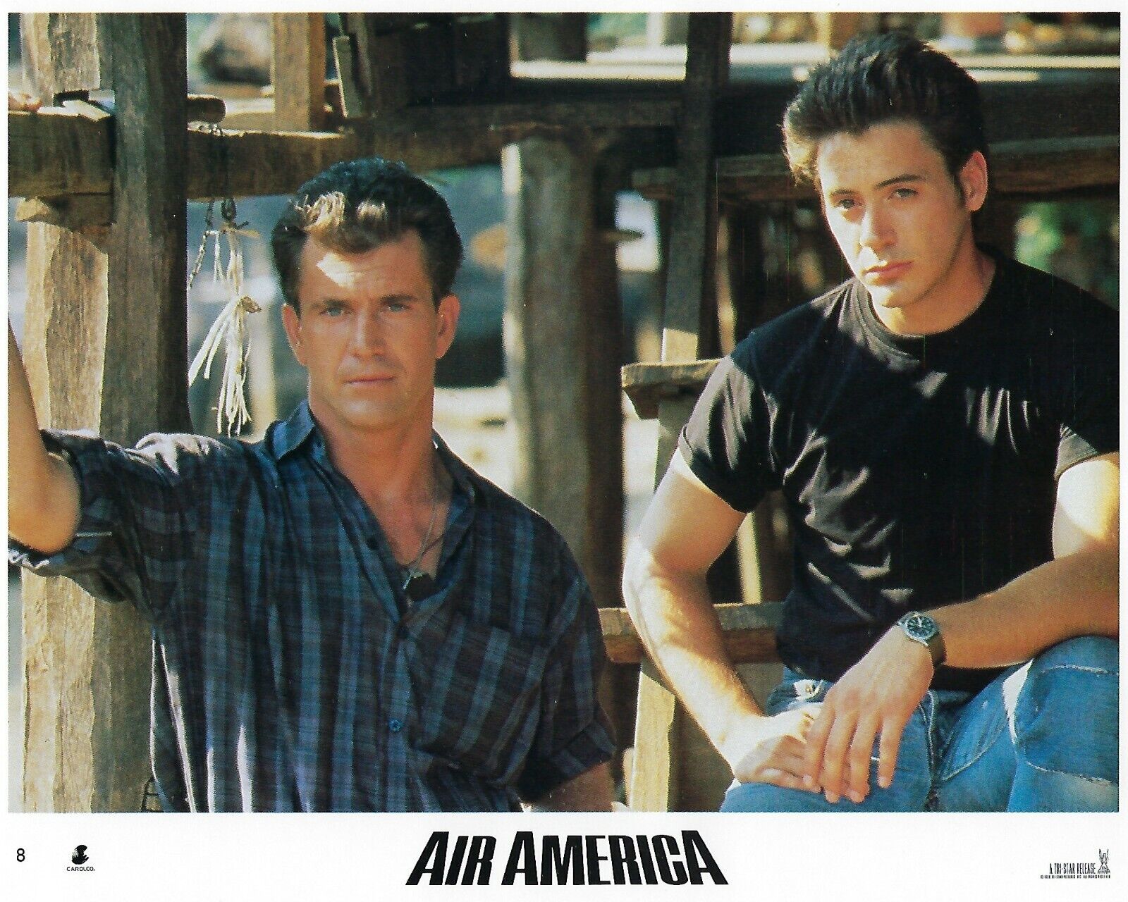 Air America Original 8x10 Lobby Card Poster Photo Poster painting 1990 Downey Jr. Gibson #8