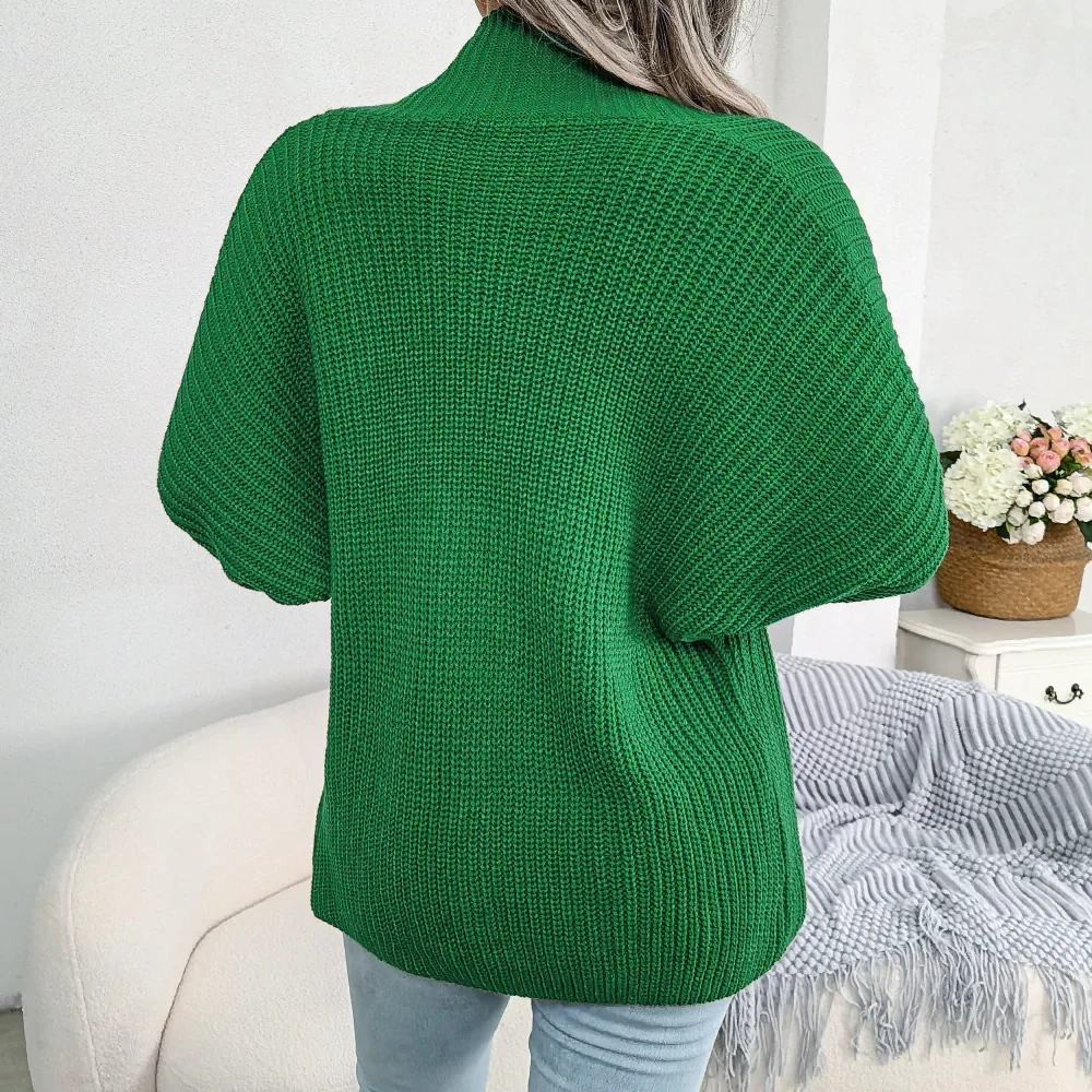 Casual Solid Knit Cardigan For Women