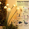 Outdoor Solar Garden Lights Waterproof LED Mushroom Jellyfish Lawn Light Reusable Color Change Gardening Stake Lighting for Courtyard Landscape Lawn Light