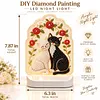 DIY Diamond Art LED Night Light &ndash; Light-Up Table Decor, Double-Sided Printed DIY Crystal Pearl Painting Decoration for Holiday & Gifts(Cat)