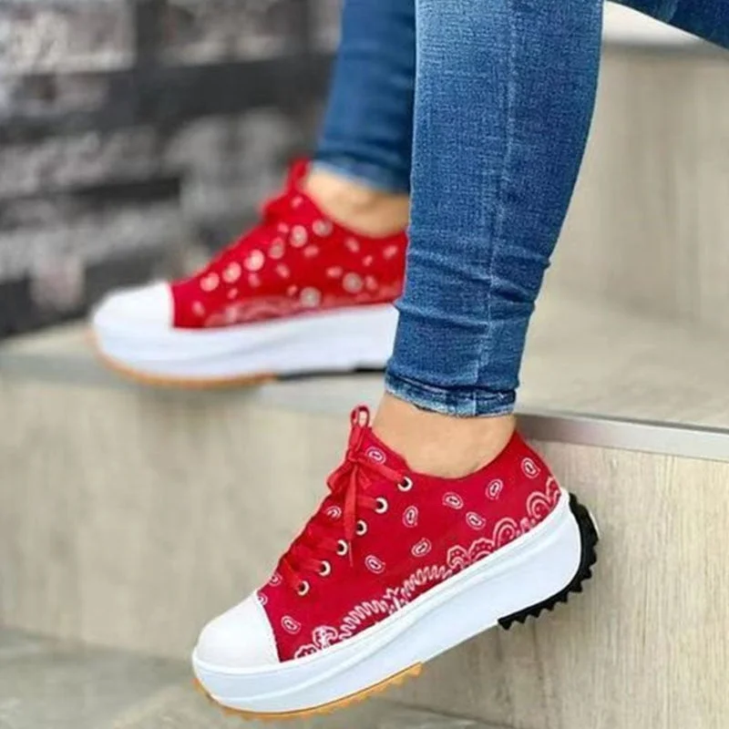 Women Canvas Sneakers Comfort Platform Design Shoes 2022 Low Top Female Casual Fashion Lady Sports Footwear Zapatillas Mujer New
