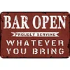Funny Bar Open - Metal Tin Signs(8*12Inch/12*16Inch) - Bar