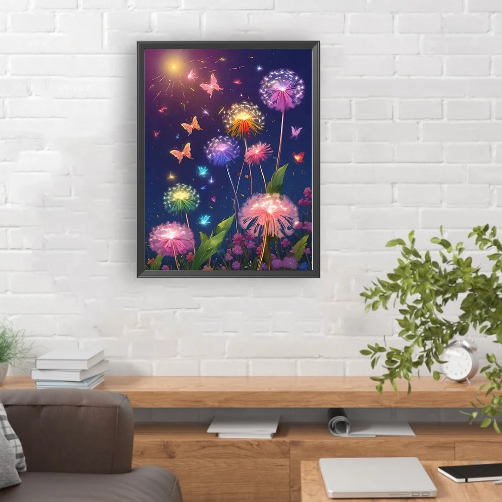 Full Round Diamond Painting 30*40cm - Colorful Dandelions