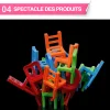 🪑Vente chaude de Noël-Jeu d'équilibrage de tour d'empilement de chaises