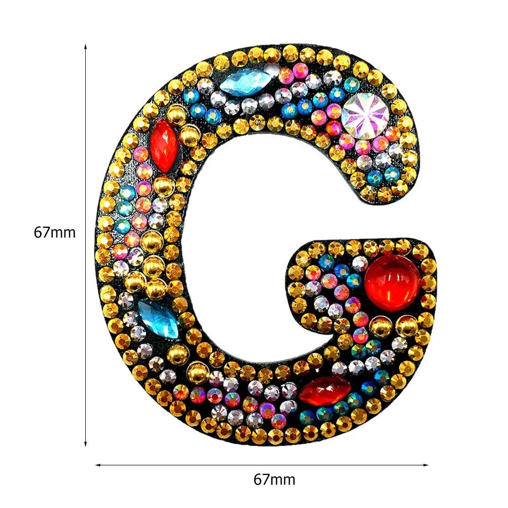 DIY Key Chain Diamond Painting Letters Women Girl Bag Keyring Pendant Gift