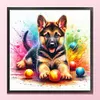 German Shepherd Playing Ball-11CT Stamped Cross Stitch 40*40cm/15.75*15.75in tapestrymarket