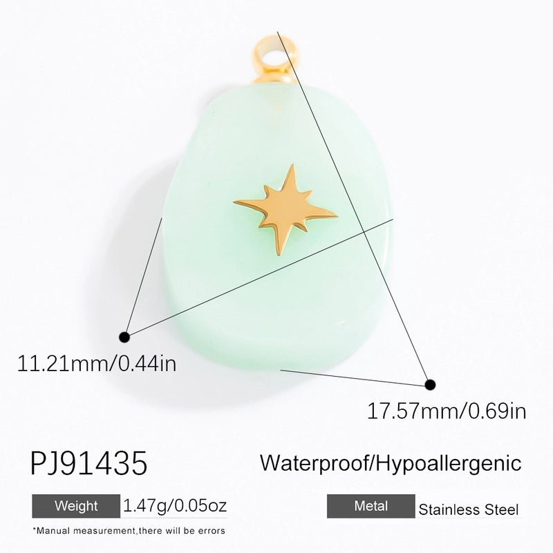 1 Piece 304 Stainless Steel Heart Shape Flower Pendant Jewelry Accessories