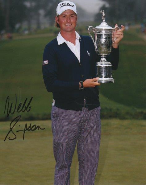 WEBB SIMPSON Signed PGA Golf 8 x 10 Photo Poster painting Autographed