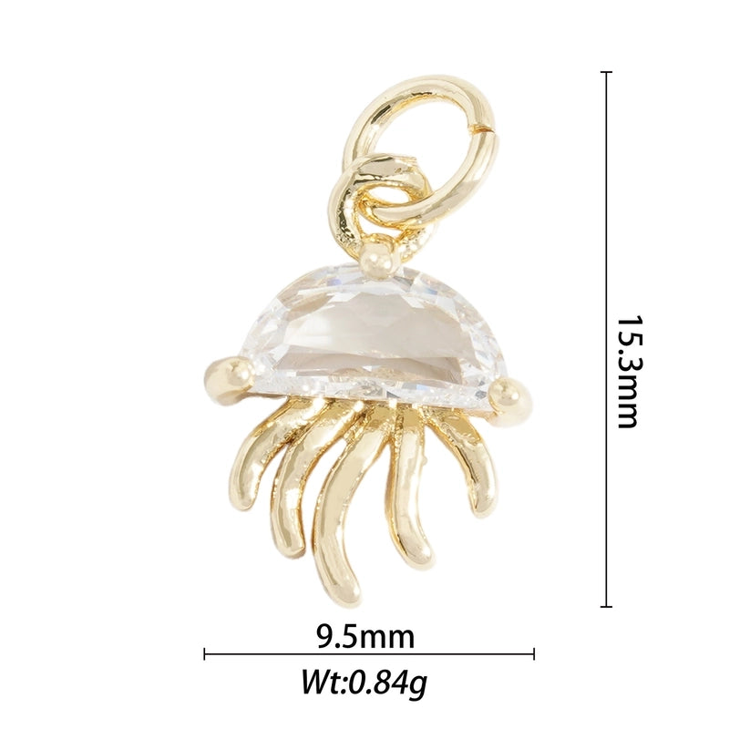 1 Piece Alloy Scallop Starfish Butterfly Pendant