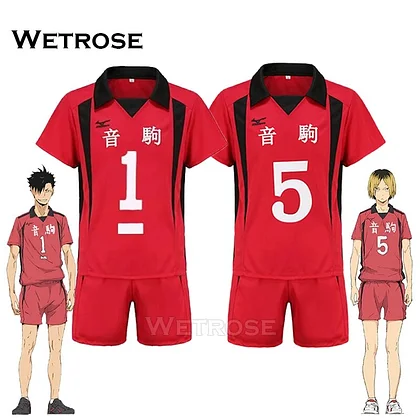 [Wetrose] Nekoma High School Cosplay Costume Kozume Kenma Tetsurou Kuroo Haikyuu! Movie Battle at Garbage Dump Volleyball Suit