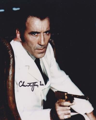 CHRISTOPHER LEE (+) 007 JAMES BOND AUTHENTIC SIGNED AUTOGRAPH AS SCARAMANGA