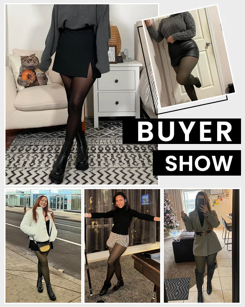 ✨Durchsichtige, fleecegef&uuml;tterte Strumpfhose