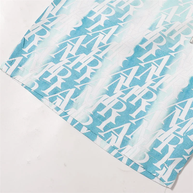 AMIRI 2023 new silk short-sleeved shirt