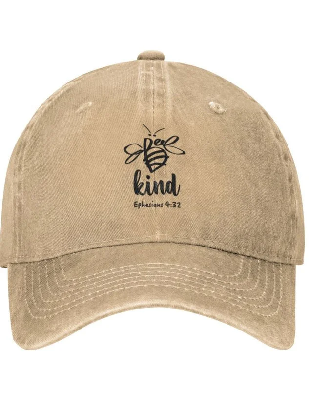 Bee Kind Animal Text Letters Adjustable Hat socialshop