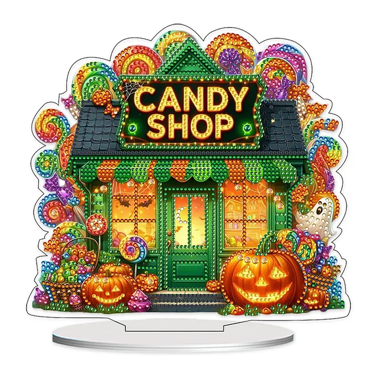2D Flat Halloween Print DIY Diamond Painting Desktop Ornaments Kit Home Decor gbfke